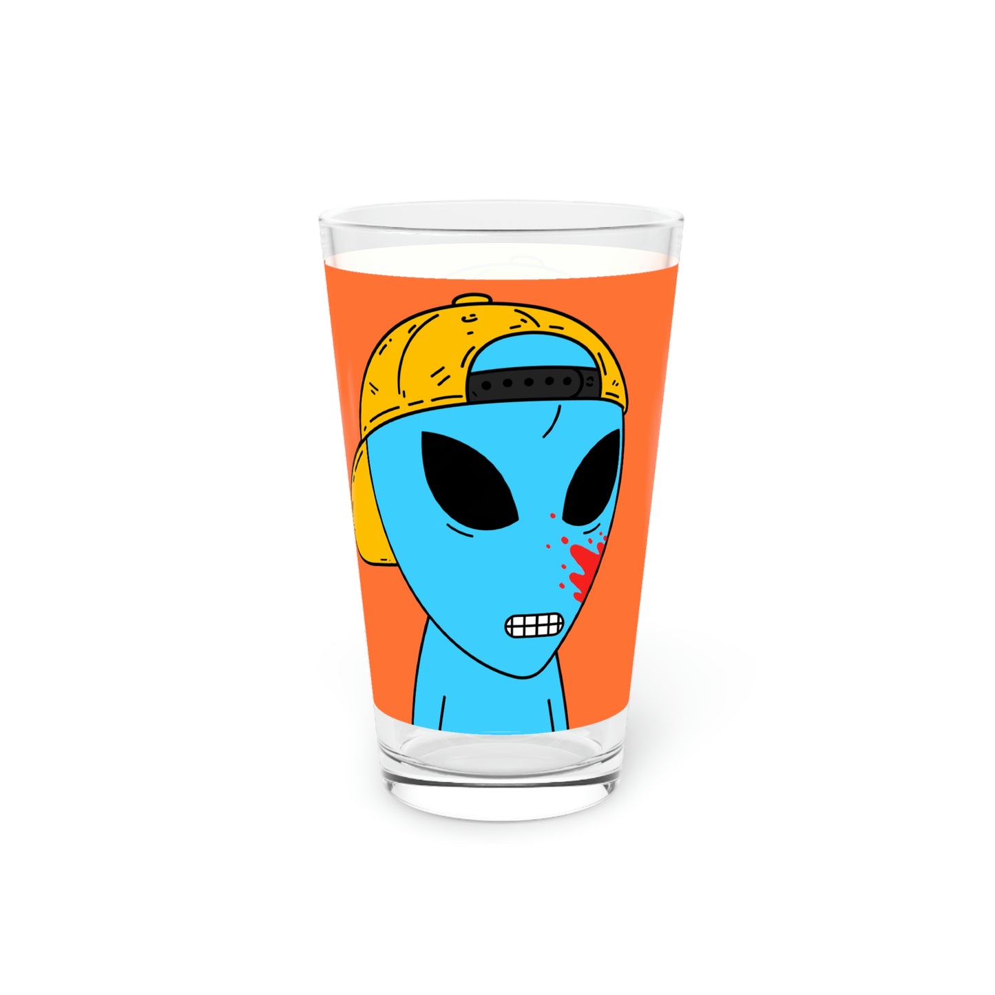 Alien Blue Blood Visitor Pint Glass, 16oz