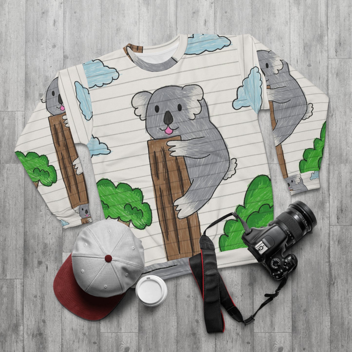 Sudadera unisex Koala Bear Animal Tree Climber AOP 