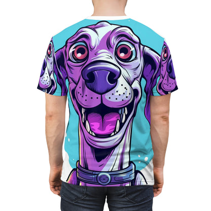 Alien Puppy Anime Comic Style Unisex Cut & Sew Tee (AOP)