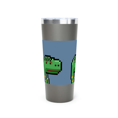 Dinosaur Dino Pixel Copper Vacuum Insulated Tumbler, 22oz