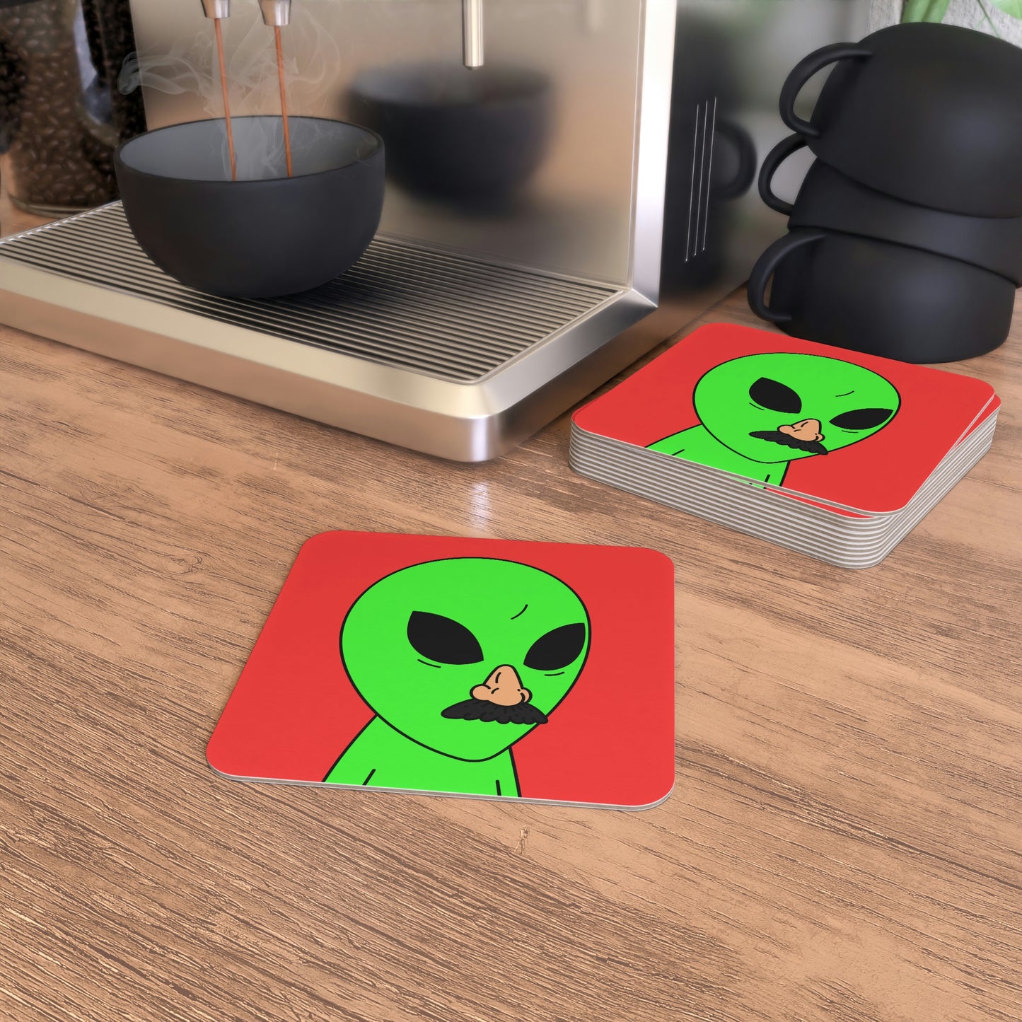 Fake Alien Human Mask Coasters (50, 100 pcs)