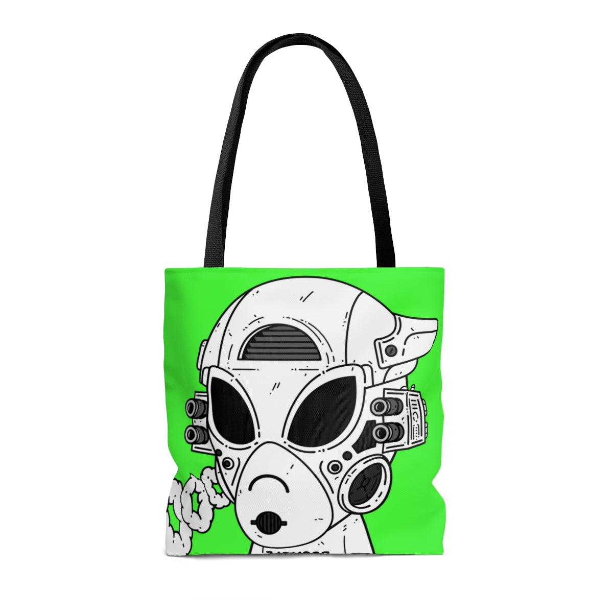 Gun Armored Blue Future Alien Cyborg Machine Visitor AOP Tote Bag