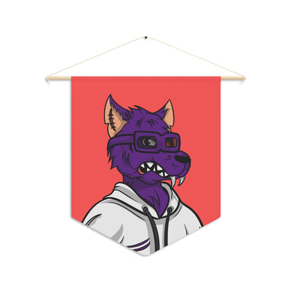 Wolf Cyborg Werewolf Classy Purple Fur White Hoodie Sweatshirt Pennant