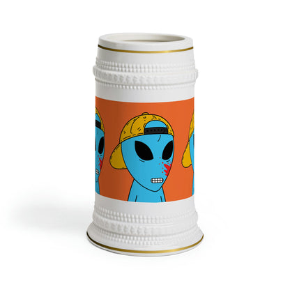 Blue Blood Visitor Alien Beer Stein Mug