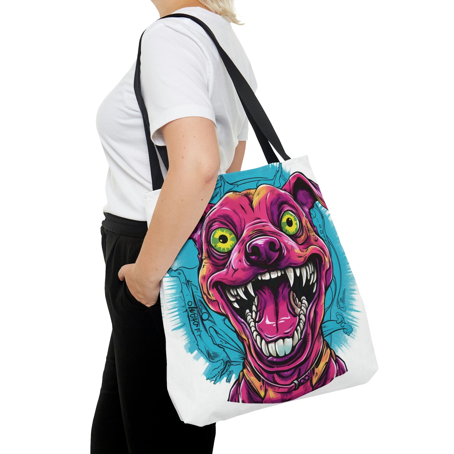 Retro Alien Dog Cartoon Aesthetic Tote Bag (AOP)