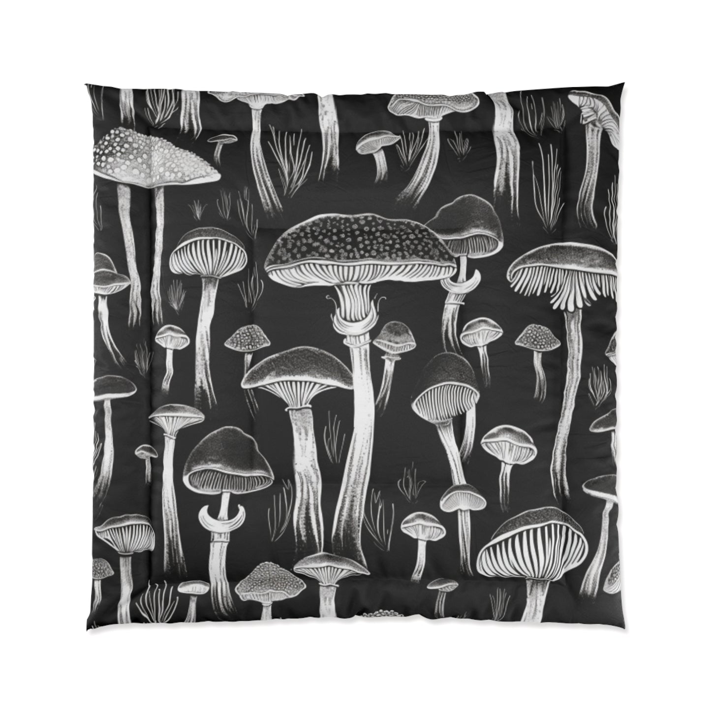 Psychedelic Mushrooms Seamless Repeat Pattern Comforter