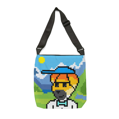 Dog Animal Pet Pixel Adjustable Tote Bag (AOP)