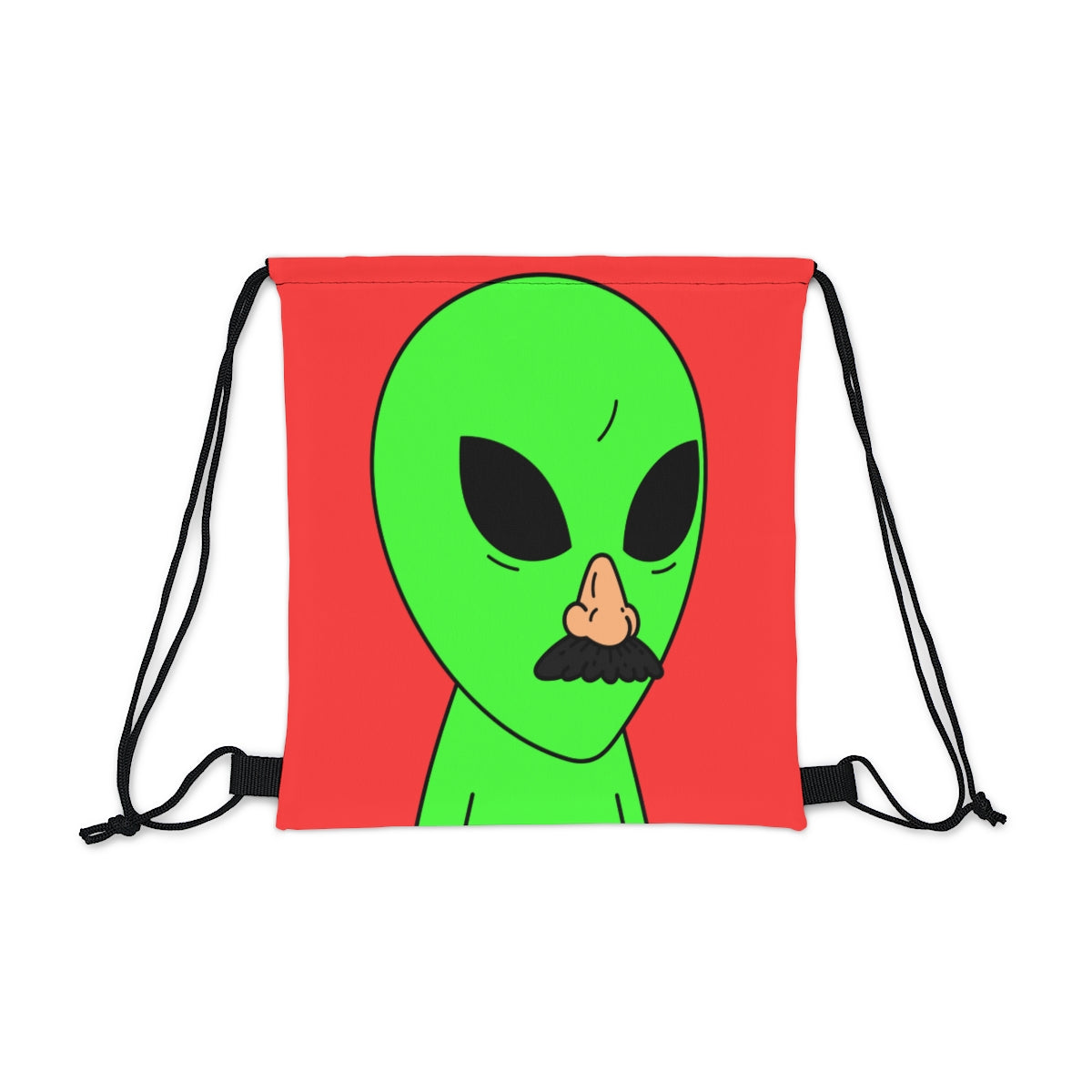 Green Visitor Alien Disguised Fake Nose Outdoor Drawstring Bag