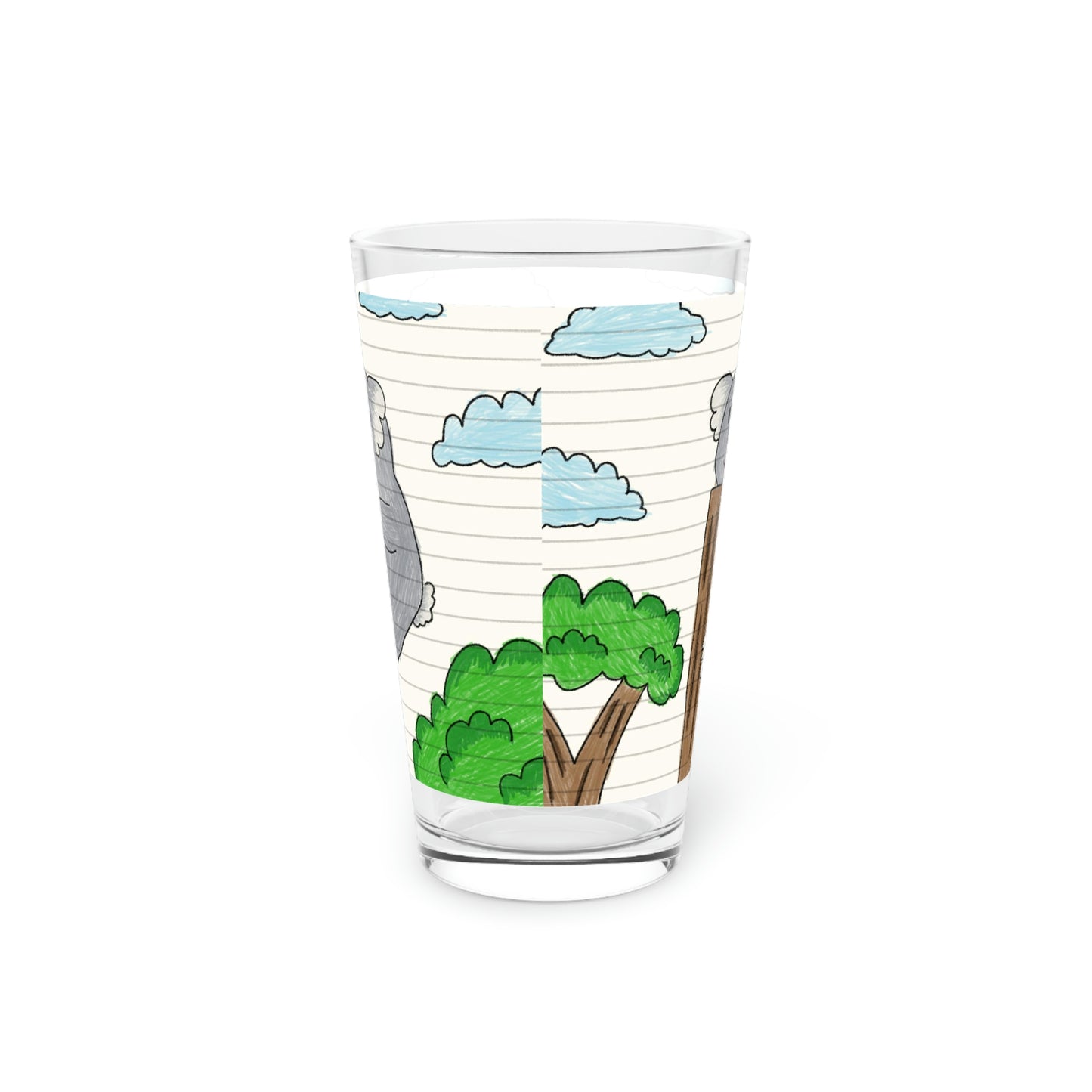 Koala Bear Animal Tree Climber Pint Glass, 16oz