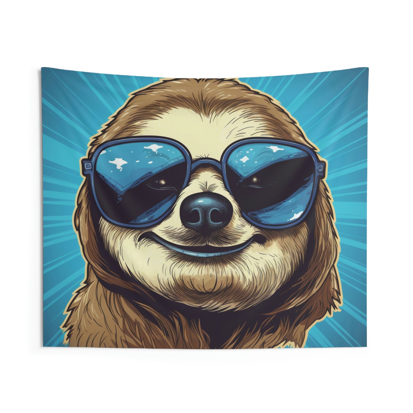 Retro Space Sloth Animal Design Indoor Wall Tapestries