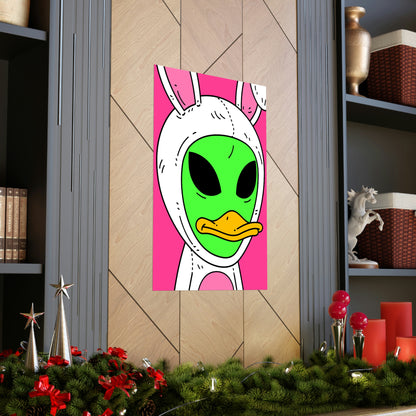 Bunny Easter Duck Alien Premium Matte Vertical Posters