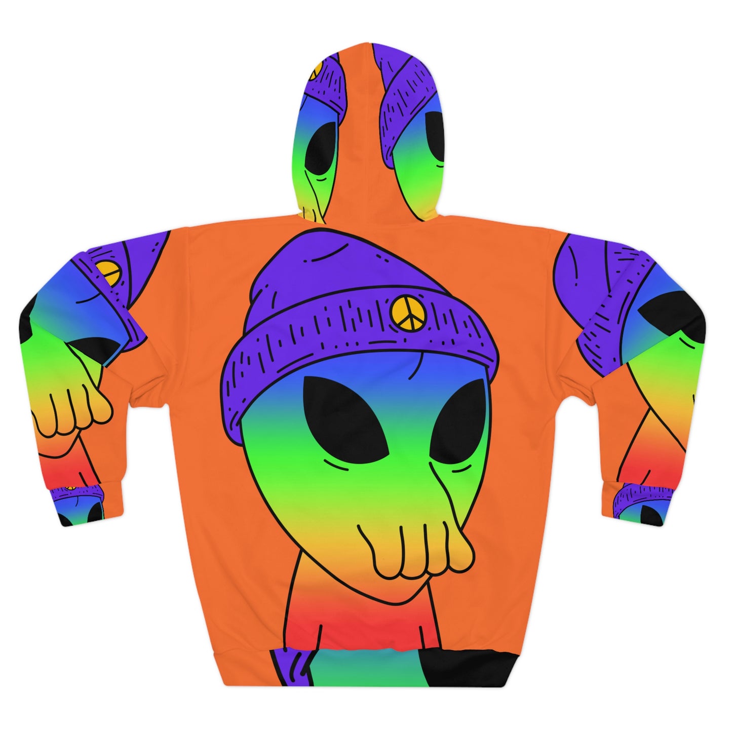 Calamar Orgullo Color Alien AOP Sudadera con capucha unisex 