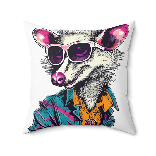 Opossum Artist Fashion Style Spun Polyester Square Pillow