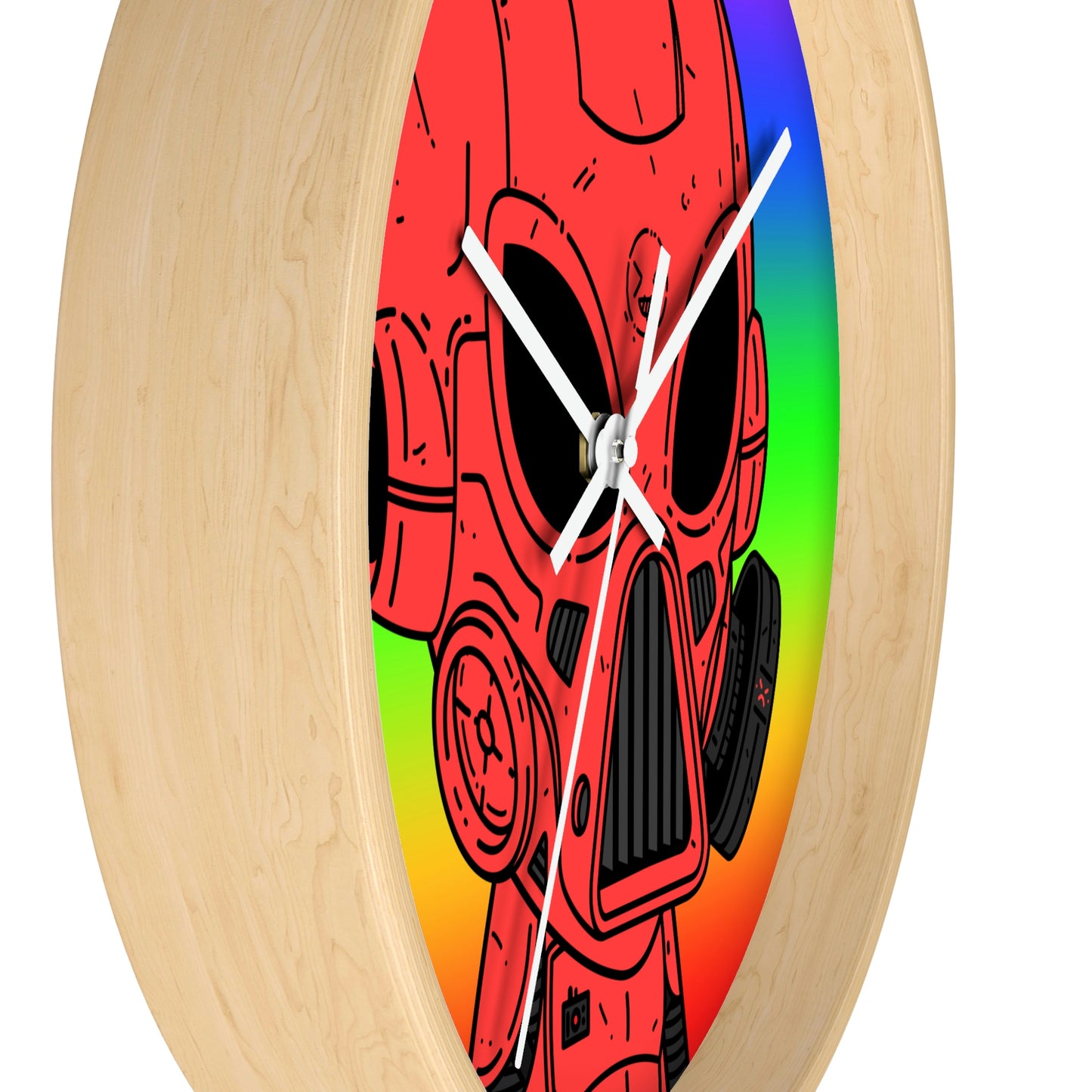 Pride Rainbow Robot Cyborg Alien Wall clock