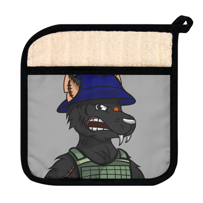 Army Wolf Pot Holder with Pocket