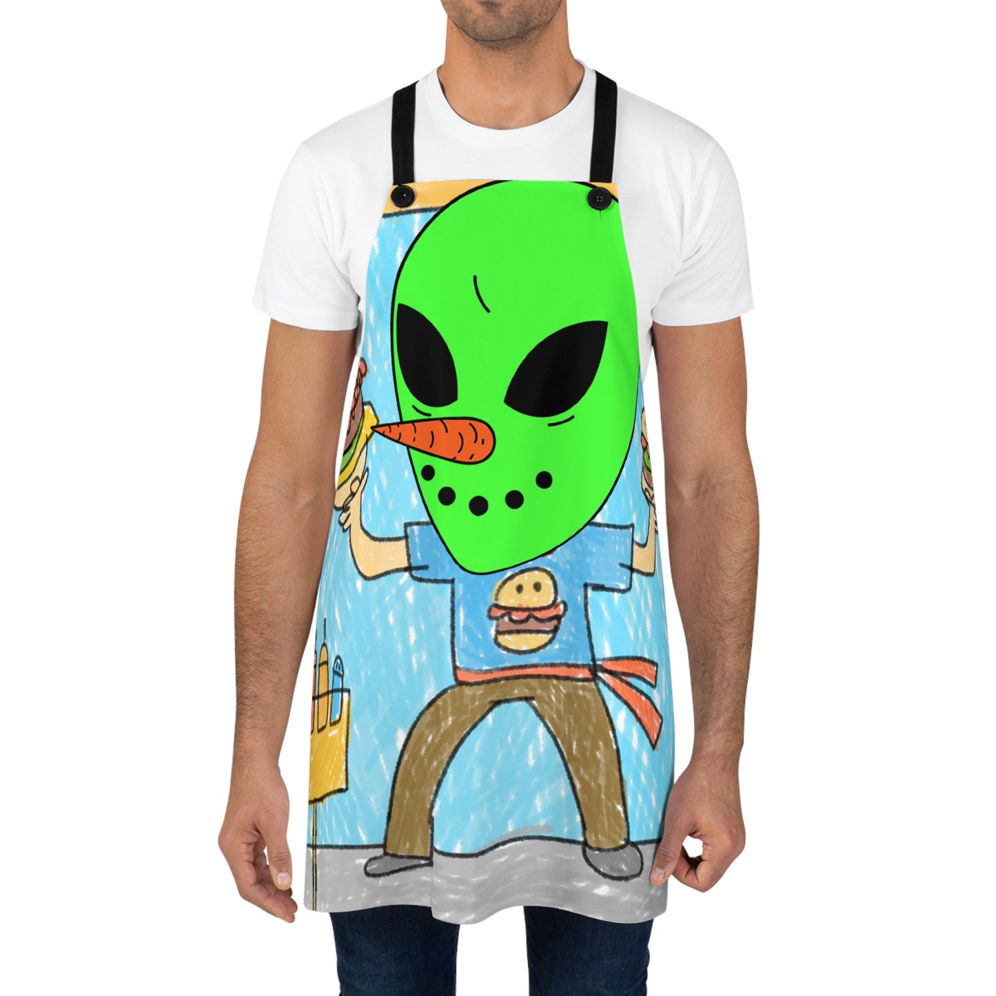 Chef Veggie Burger Vegetable Visi Visitor Alien Vegan Vegetarian Food Apron