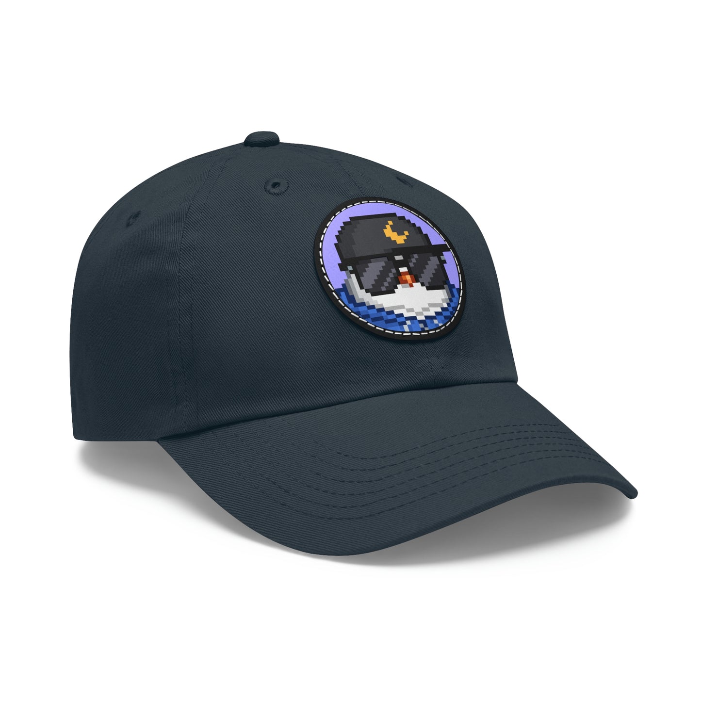 Owl Bird Moon Night Hawk Dad Hat with Leather Patch (Round)