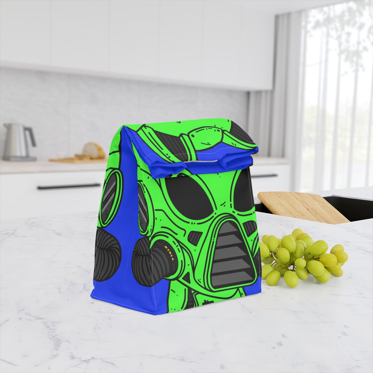 Armored Green Future Alien Cyborg Machine Visitor Polyester Lunch Bag