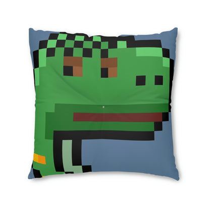 Dinosaur Dino Pixel Tufted Floor Pillow, Square