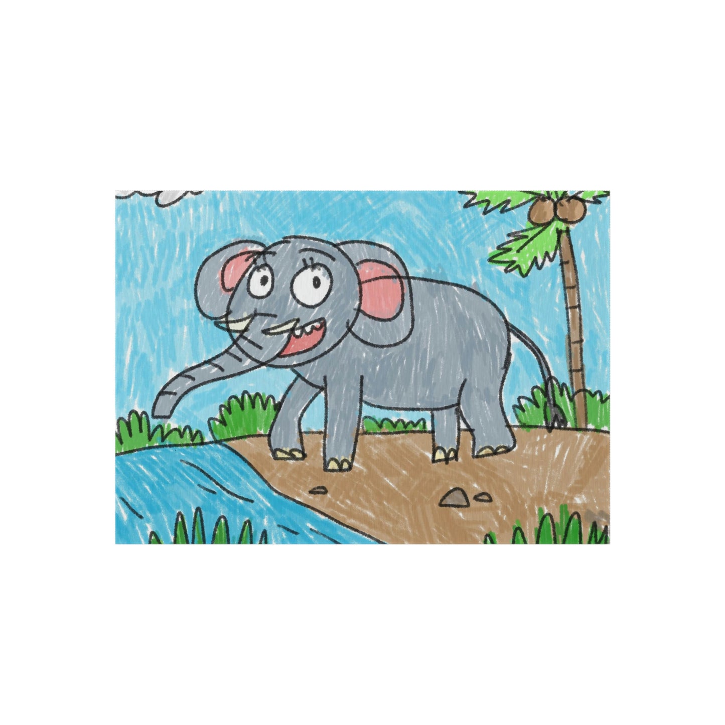 Elefante Elephant King Safari Animal Outdoor Rug