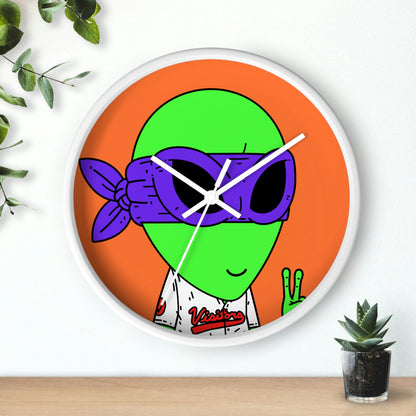 Purple Ninja Peace Visitor Jersey Alien Wall clock