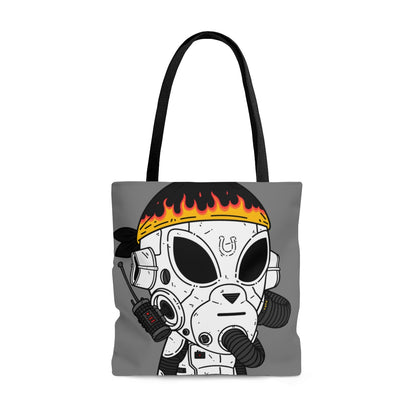 Burb Fire Bandana Herradura Blindado Blanco Futuro Alien Cyborg Máquina Visitante AOP Bolsa de tela 