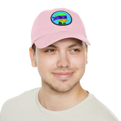 Visitor 751 Alien Dad Hat with Leather Patch (Round)