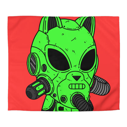 Cat Ears Armored Green Future Alien Cyborg Machine Visitor Microfiber Duvet Cover