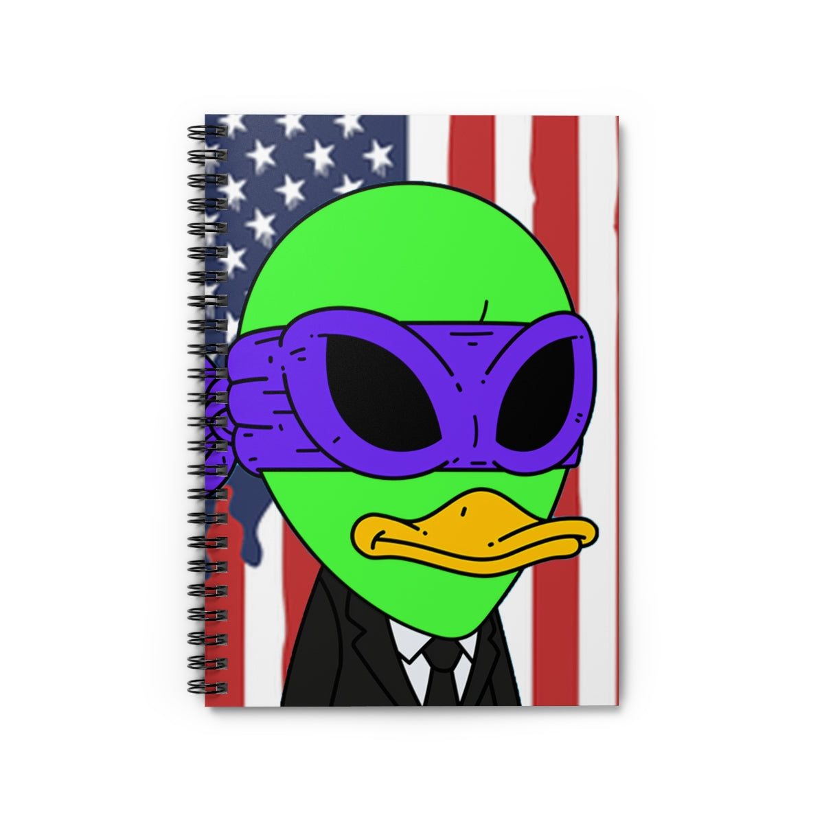 USA Visitor 751 Alien Spiral Notebook - Ruled Line