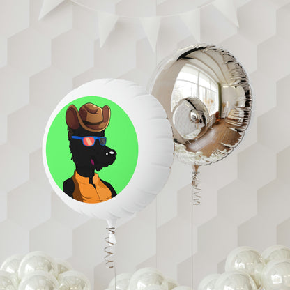 Cowgirl Wolf Cyborg Wolve Mylar Helium Balloon