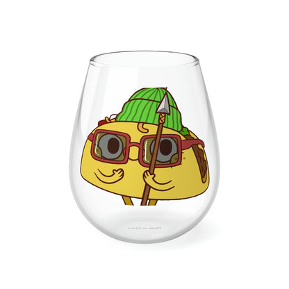 Tribal Taco Stemless Wine Glass, 11.75oz