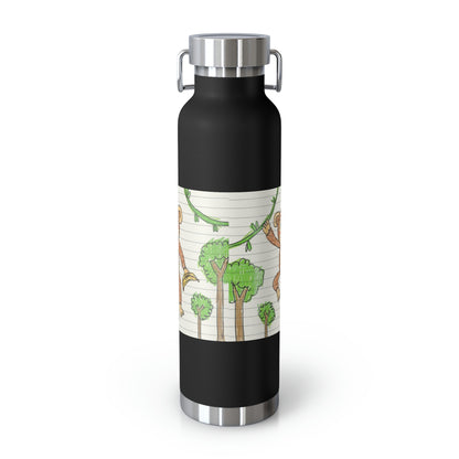 Graphic Monkey - Fun Zoo Clothing for Ape Lovers Copper Vacuum Insulated Bottle, 22oz