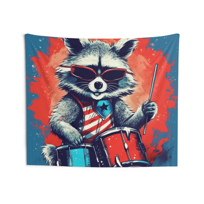 Raccoon Patriotic Rock Star USA Classic Style Indoor Wall Tapestries