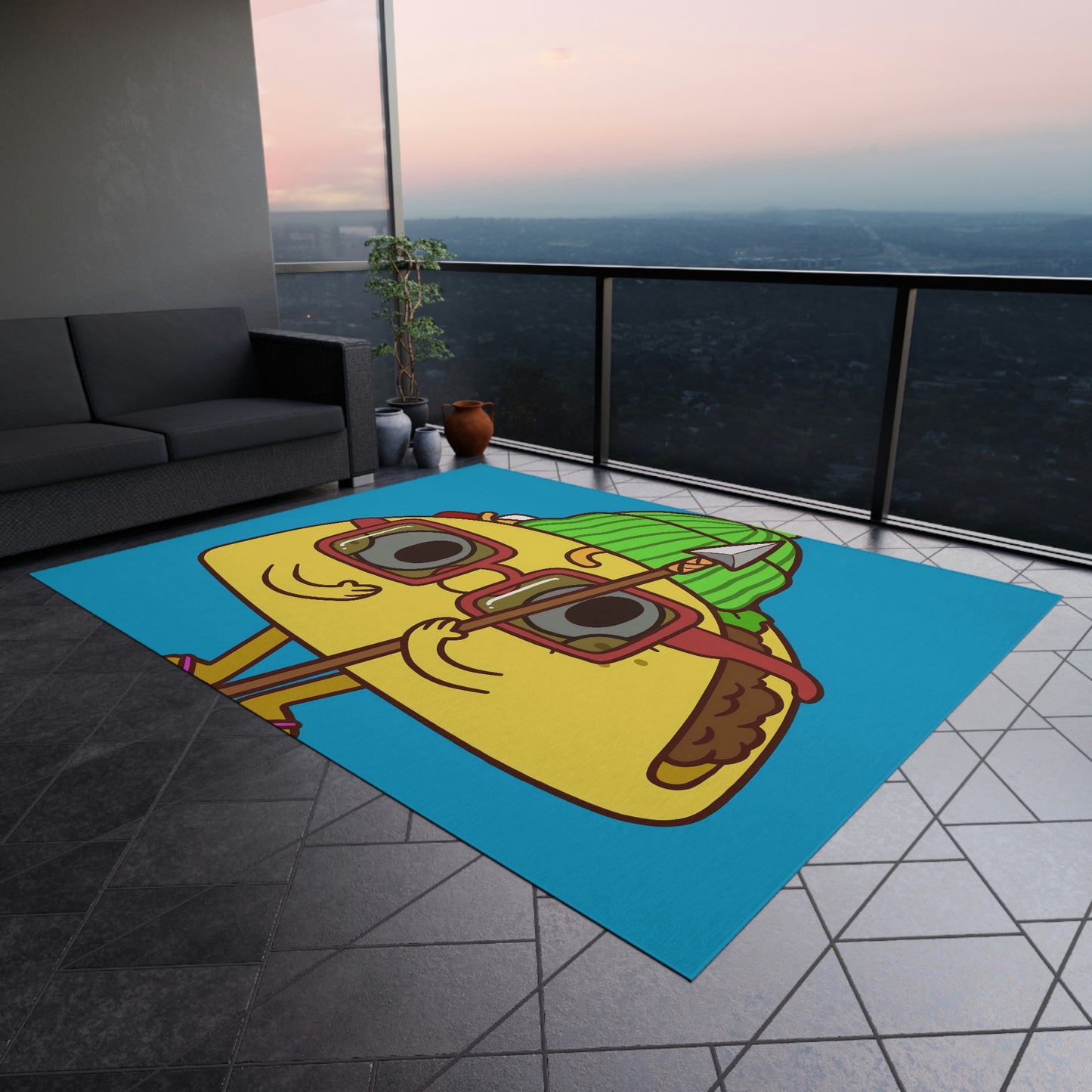 Tribal Taco Outdoor Rug