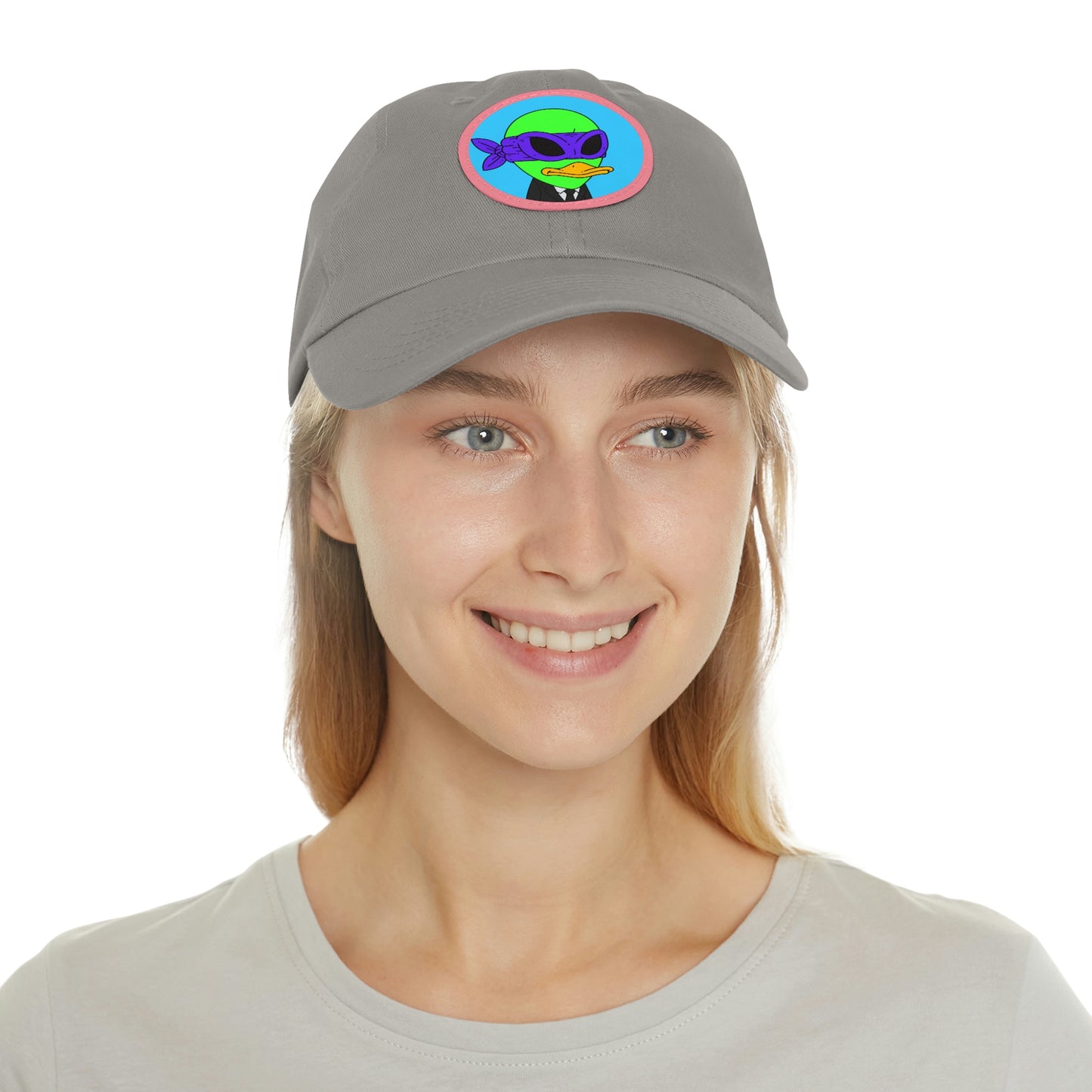 Visitor 751 Alien Dad Hat with Leather Patch (Round)