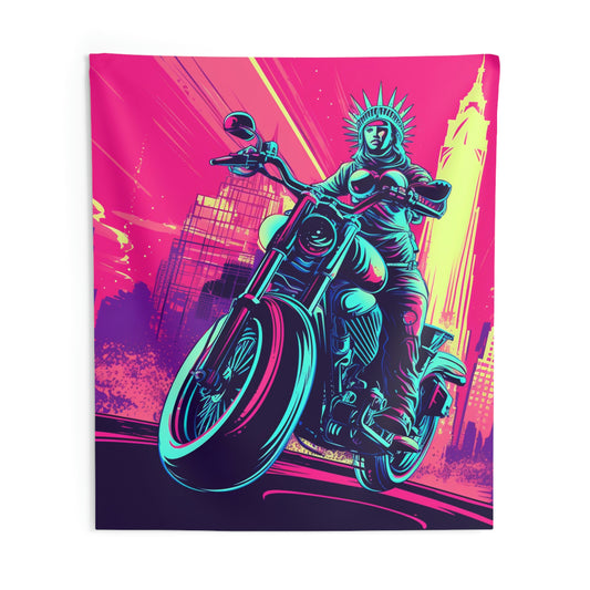 Statue of Liberty Motorcycle Biker USA Style Indoor Wall Tapestries