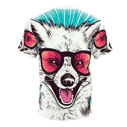 Happy Opossum Retro Cartoon Unisex Cut & Sew Tee (AOP)