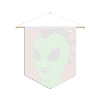 Black Hair Spiked Visitor Alien Pennant