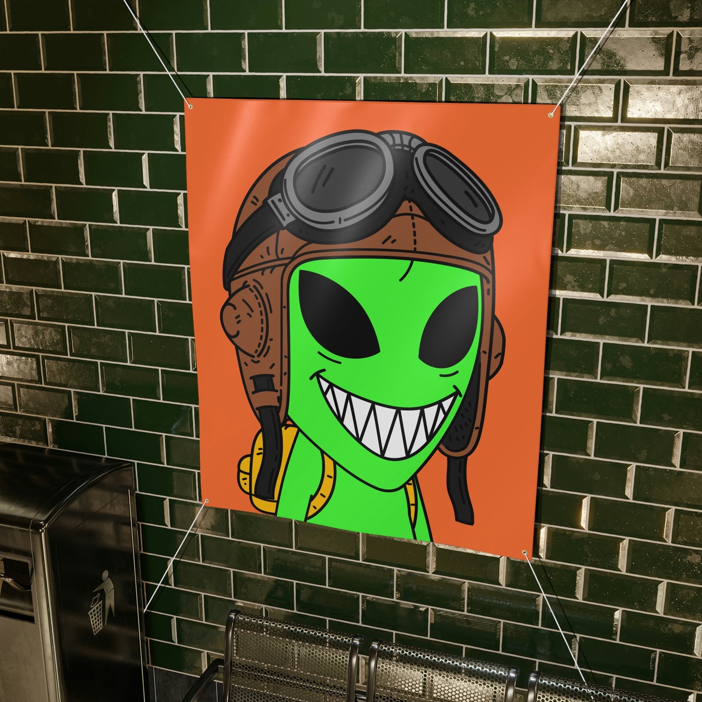 Air Force Aviator Alien Matte Banner