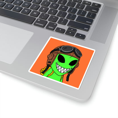 Air Force Aviator Alien Kiss-Cut Stickers