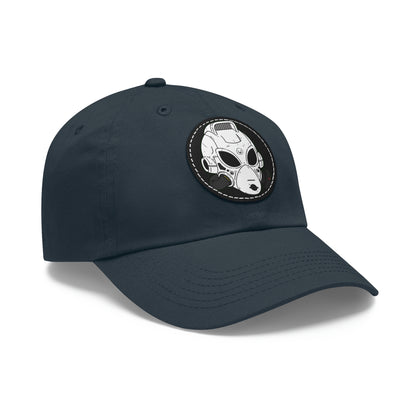 Alien Head LOL Visitor Dad Hat with Leather Patch (Round)