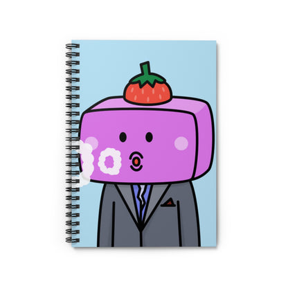 Strawberry Fruit Head Block Spiral Notebook - Ruled Line