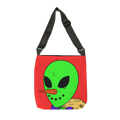 Money Bank Bag Snowman Green Visitor Alien Adjustable Tote Bag (AOP)