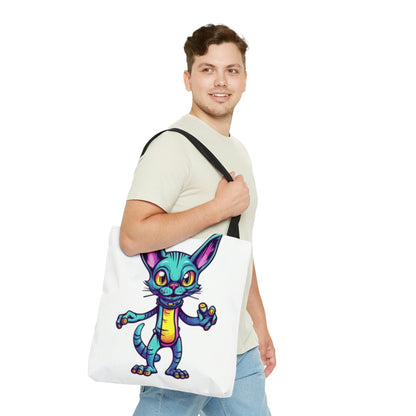 Cat Alien Creature Animal Tote Bag (AOP)