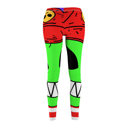 Alien Character Cartoon Big Smile Women's Cut & Sew Casual Leggings