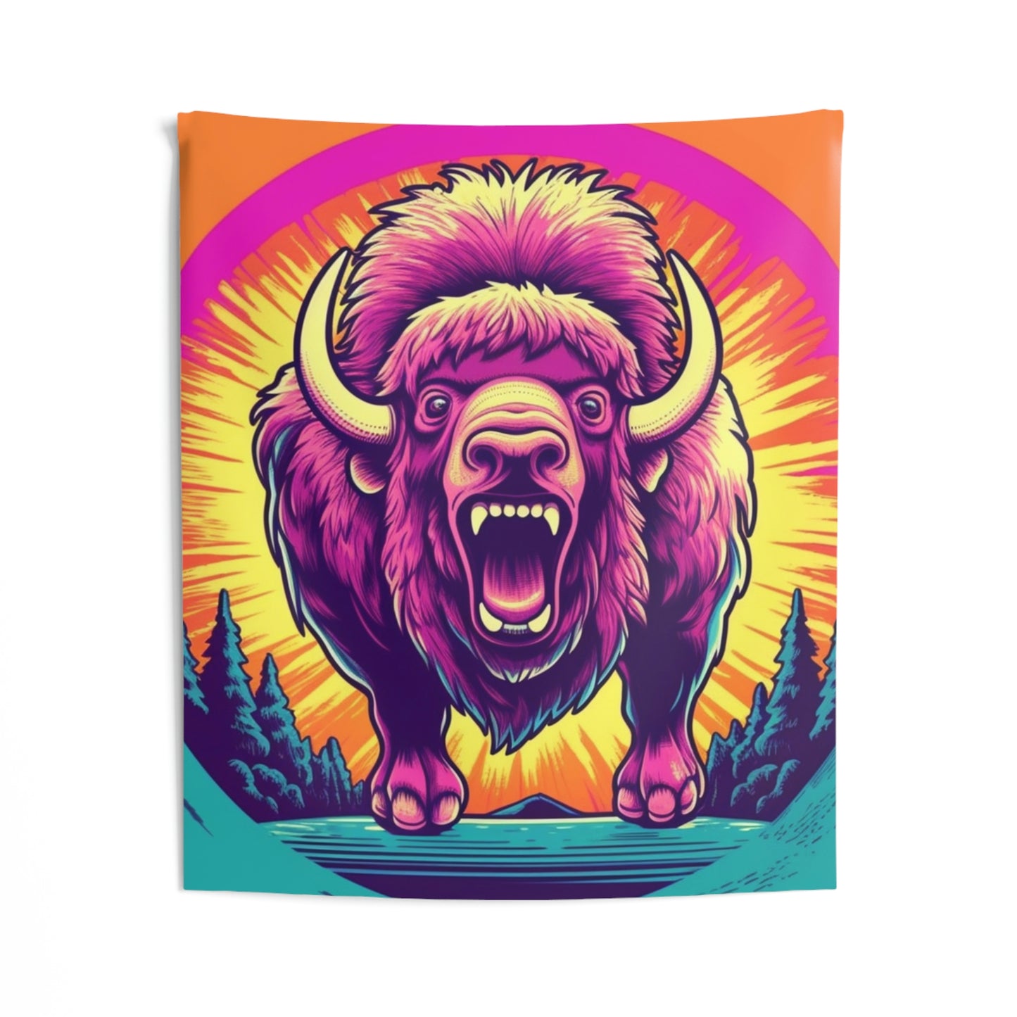 Buffalo American Bison Graphic USA Style Indoor Wall Tapestries