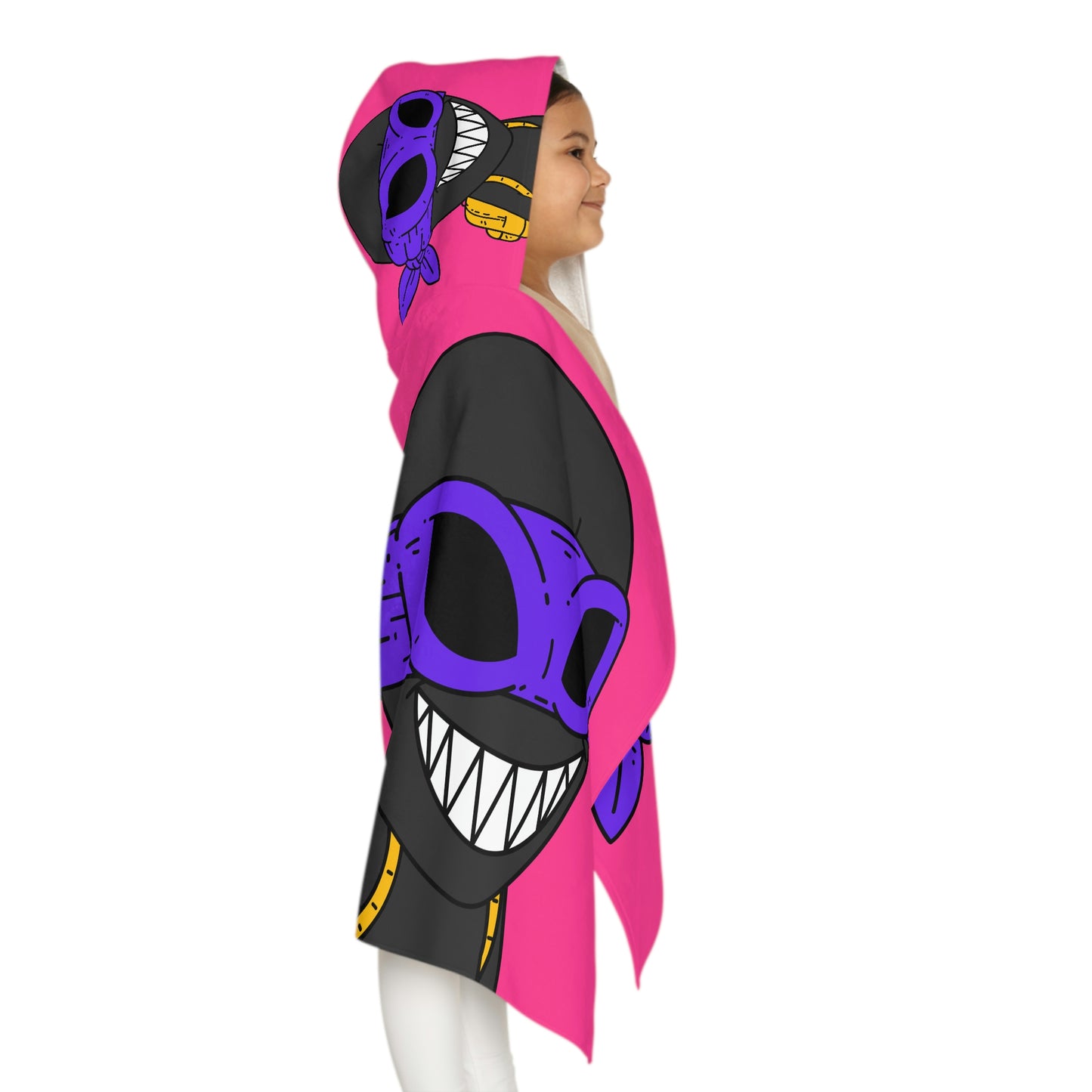 Dark Ninja Warrior Alien Visitor Youth Hooded Towel