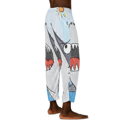 Shark Jaw Teeth Attack Ocean Sea Creature Men's Pajama Pants (AOP)