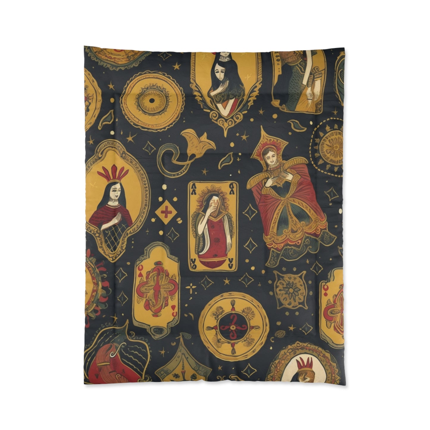 Tarot Card Art & Symbolism Inspired Pattern Design Comforter