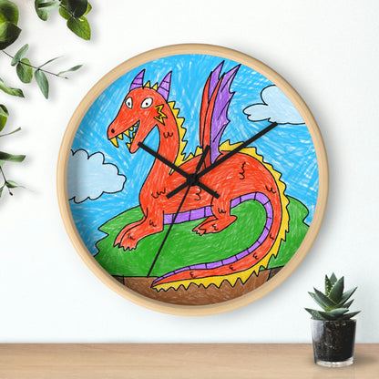 Reloj de pared medieval Dragón feroz 